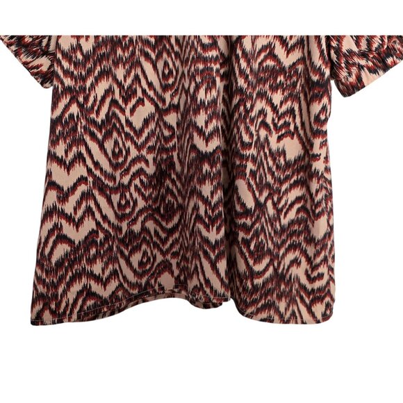 Women's - THML Brown Patterned Blouse, Size Medium - Picture 3 of 8